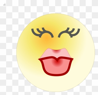 Smiley Face Kiss Clipart