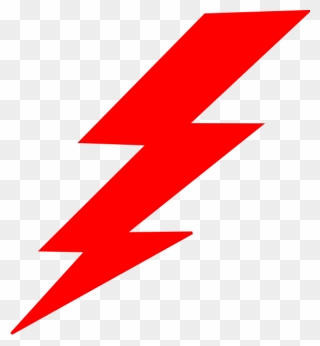 Red Lightning Clipart - Red Lightning Bolt Clip Art - Png Download