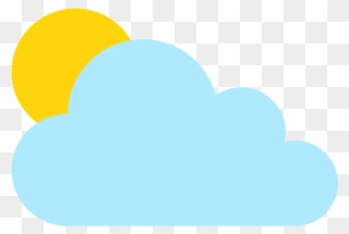 Sun Behind Cloud Emoji Clipart - Imagem De Nuvem Com Sol Em Png Transparent Png