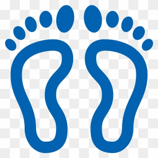 Footprints Clipart Human Footprint - Baby Feet Clipart Black And White - Png Download