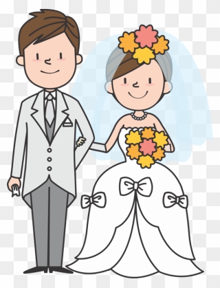 Ceremony,flower,thumb - Cartoon Picture Of People Getting Married Clipart