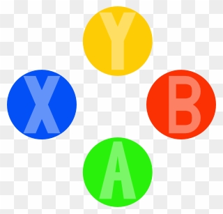 Xbox Controller Light Buttons Clip Art - Xbox Controller Buttons Colors - Png Download