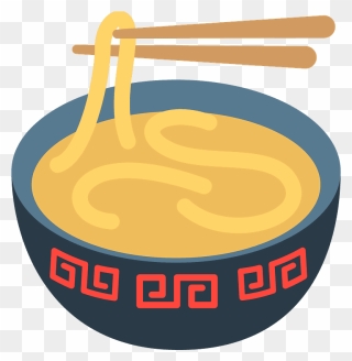 Steaming Bowl Emoji Clipart - Transparent Noodles Emoji - Png Download