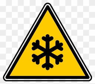 Access Forbidden Clip Art Download - Snowflake Warning Sign - Png Download