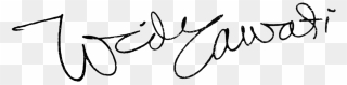 Signature Of Widyawati, Femina 128 , Inside Front Cover - Line Art Clipart