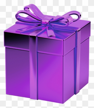 Christmas Gift Christmas Gift - Purple Gift Box Transparent Background Clipart