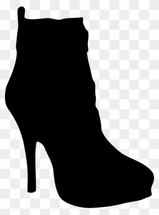 Shoe Silhouette Clip Art - High Heel Boots Clipart - Png Download