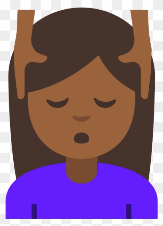 Woman Getting Massage Emoji Clipart - Clip Art - Png Download