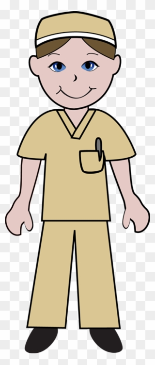 Free Clip Art Of Doctors And Nurses - Male Nurse Clipart No Background - Png Download