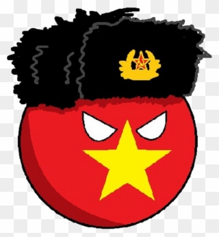 Vietnamball Countryballs Vietnam Vietnamese Communism - Cartoon Clipart