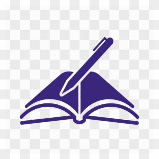 Book Clipart Book Review Publication - Book With Pen Logo - Png Download