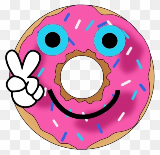 Party Clipart Donut - Transparent Smiling Donut - Png Download