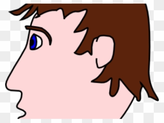 Side Cliparts - Cartoon Side Profile Of Man - Png Download