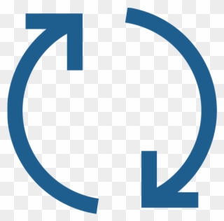 Two Arrows Pointing At One Another - Recycling Symbol Clipart