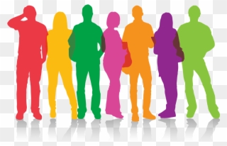 The Delaware Behavioral & Emotional Support Teams Are - Silhouette Colorful People Png Clipart