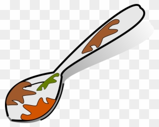 Glass Clipart Spoon - Dirty Spoon Clipart - Png Download