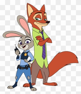 Clipart Zootopia - Nick And Judy Clipart - Png Download