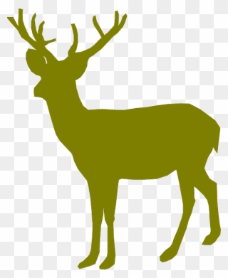 Image Free Stock Buck Clipart Green - Deer Green - Png Download