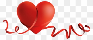 Red Heart With Bow Clipart