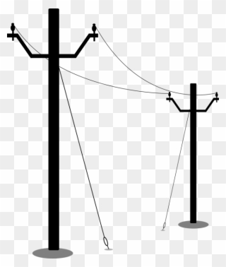 Utility Pole Electricity Overhead Power Line Public - Electric Pole Vector Png Clipart