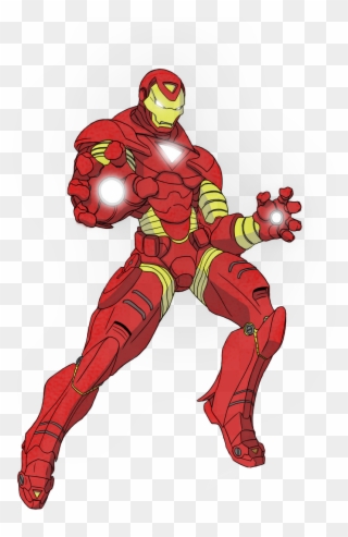 Side Drawing Iron Man - Iron Man Comic Figur Clipart