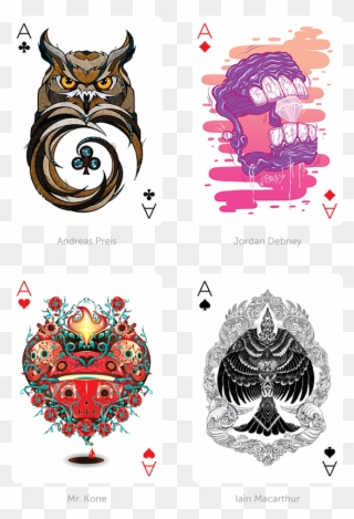 Illustrated Art Design Pinterest - Ace Of Cards Tattoo Clipart