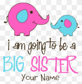 Favorite - Personalized Big Sister Elephant Throw Blanket Clipart