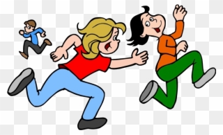Kids Playing Tag - Tag Game Clipart