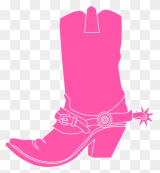 Birthday Shoes Cliparts - Pink Cowboy Boot Clipart - Png Download