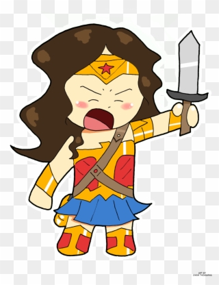 Go To Image - Wonder Woman Chibi Gal Gadot Clipart