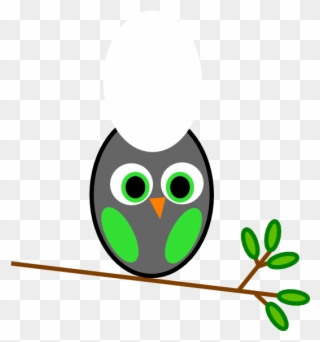 Owl Silhouette Clip Art - Owl And Olive Branch - Png Download