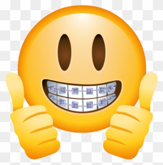 Braces Face Emoji Transparent Stick Png - Emoji De Aparelho Nos Dentes Clipart