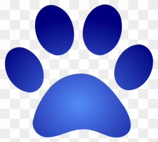 Panther Clipart Blue - Blue Paw Print Company Logo - Png Download