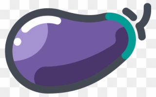 Eggplant Vector Curved - Eggplant Clipart