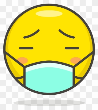 Face With Medical Mask Emoji Clipart - Social Distancing Emoji - Png Download