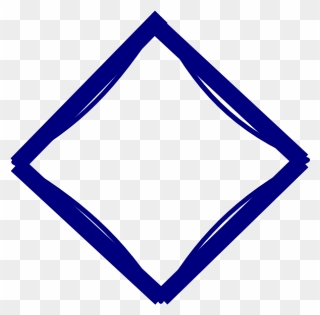 Blue Diamond Rhombus Shape Clip Art - Png Download
