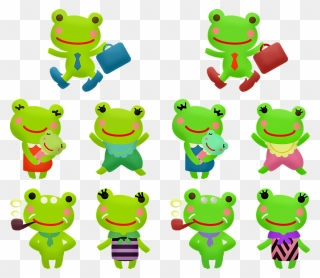 Transparent Clipart Frosch - Kawaii Cute Frogs - Png Download
