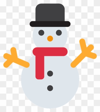 Schneemann Ohne Schneeflocken Clipart - Snowman Emoji - Png Download