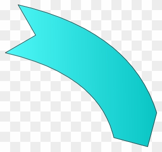 Transparent Curvy Road Clipart - Turquoise Arrow - Png Download