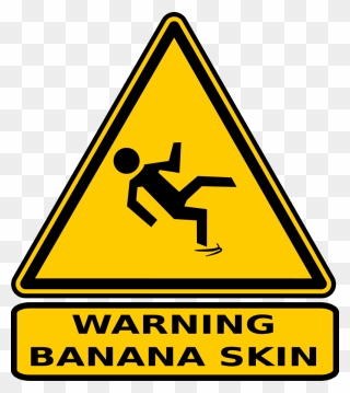 Warning - Clipart - Warning Banana Skin - Png Download