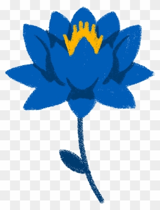 Blue Water Lily - Sacred Lotus Clipart