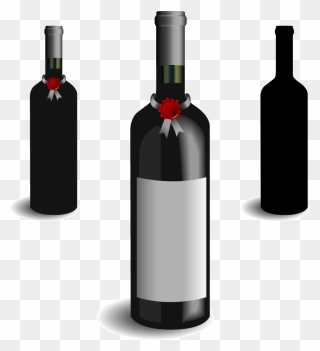 Red Wine Butylka Bottle - Wine Vector Clipart