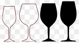 Wine Glass Vector Silhouette Free Clipart