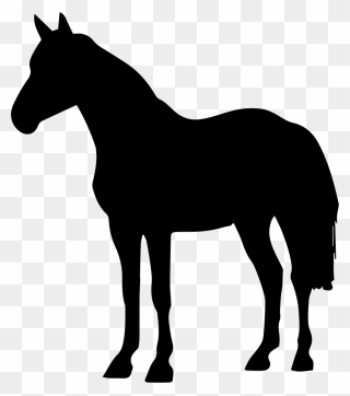 Arabian Horse Black Forest Horse Friesian Horse Silhouette - Standing Horse Silhouette Clipart