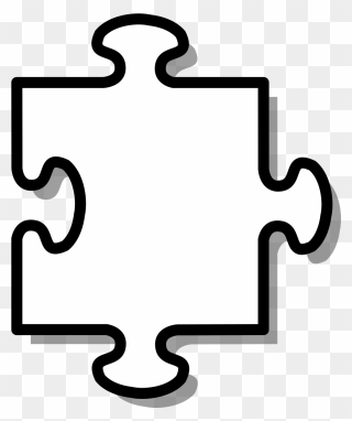 Puzzle Clipart Black And White - Png Download
