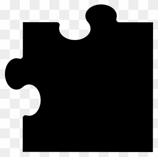 Black Corner Puzzle Piece Clipart