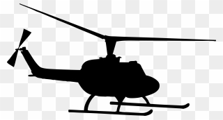 Silhouette Transparent Background Helicopter Clipart - Helicopter Clip Art - Png Download