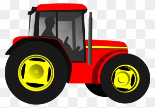 Backhoe Vector Animated - Tractor Clipart Red - Png Download