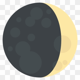 Waxing Crescent Moon Emoji Clipart - Blank Pie Chart - Png Download