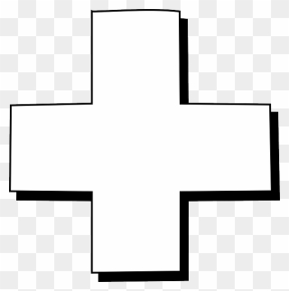 American Red Cross Christian Cross Jerusalem Cross - White Plus On Black Background Clipart